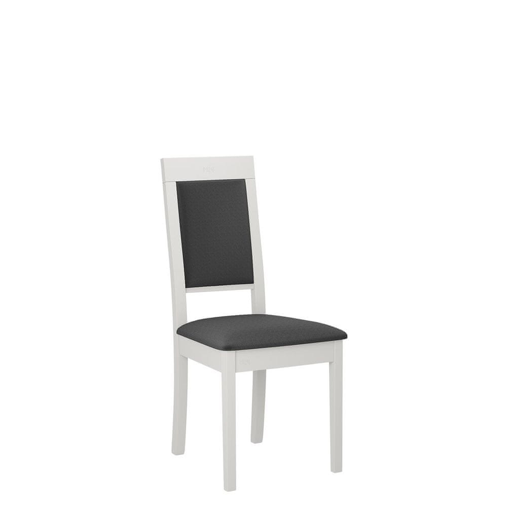 Veneti Kuchynská čalúnená stolička ENELI 13 - biela / tmavá šedá
